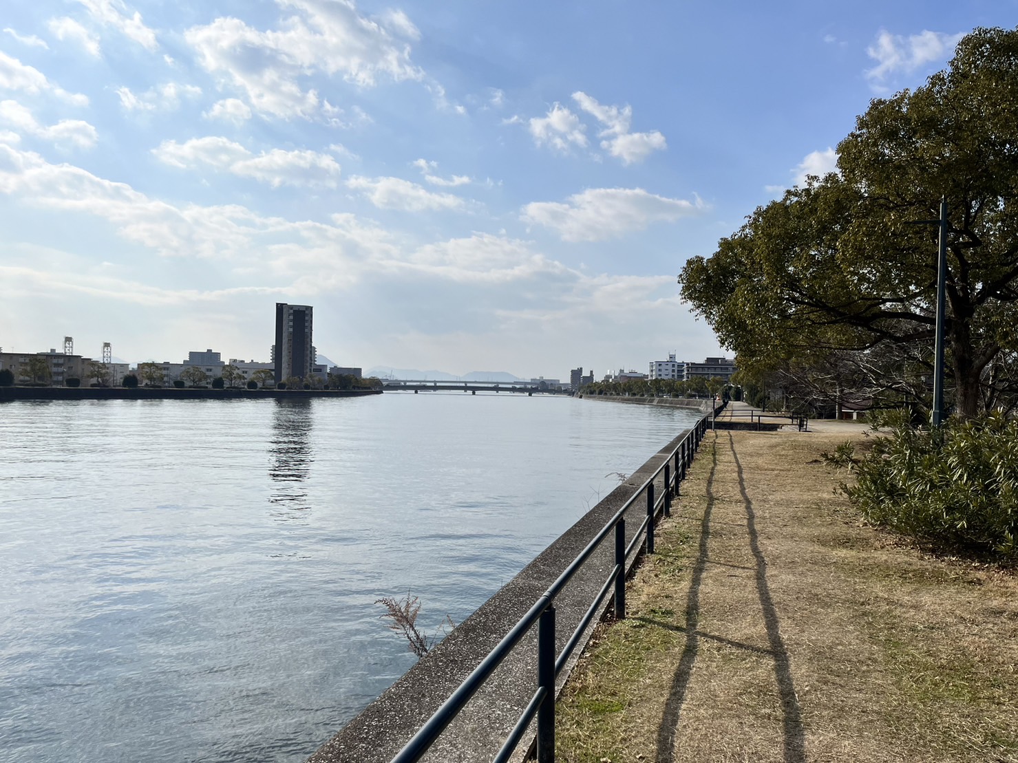 川沿いの遊歩道